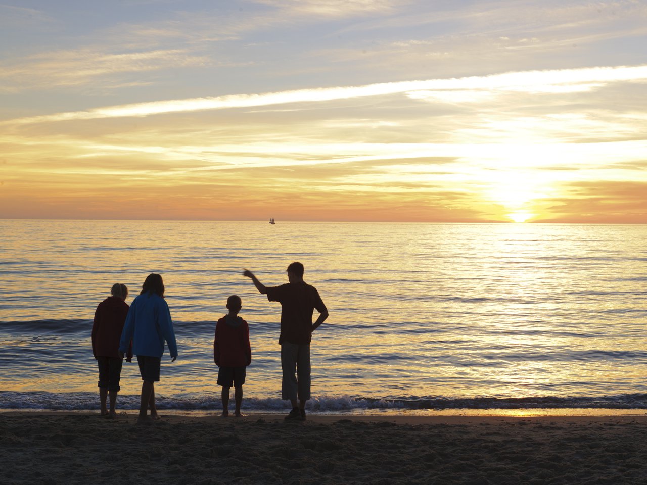 Family at the sea